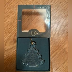 Lenox 1994 Christmas Tree etched ornament